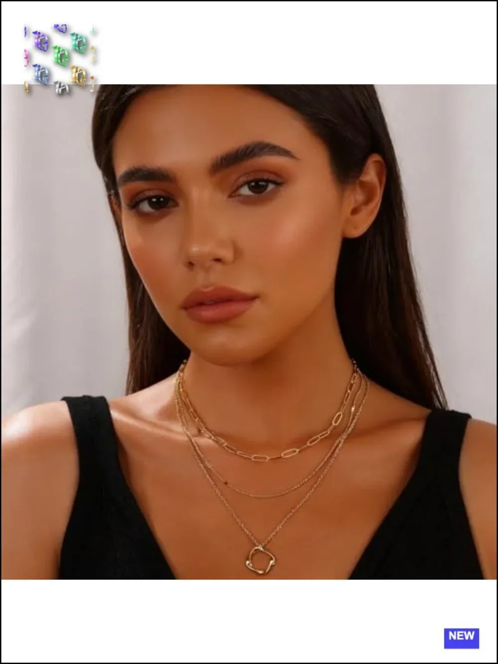 Layered Gold Necklaces Set, Dainty Choker Stack, Non Tarnish 18K Gold Plated, 3